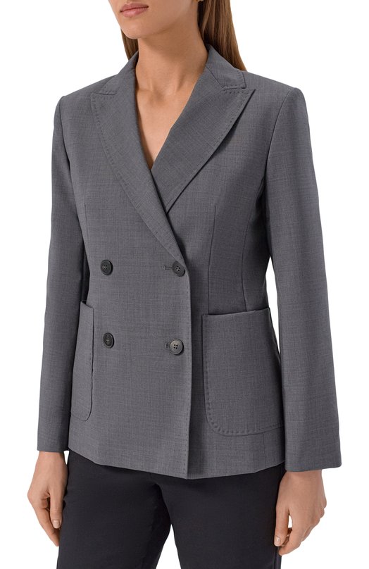 Шерстяной жакет Weekend Max Mara 0RNATI Серый  0RNATI Фото 3