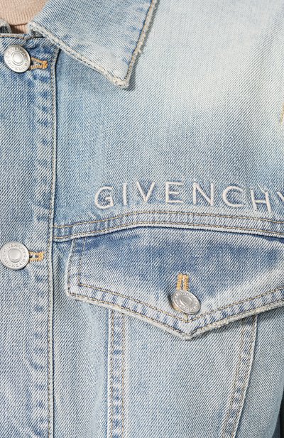 Джинсовая куртка GIVENCHY голубого цвета по цене 79950 руб., арт. BW006Q50AM, фото 5 Джинсовая куртка GIVENCHY, арт. BW006Q50AM, фото 5