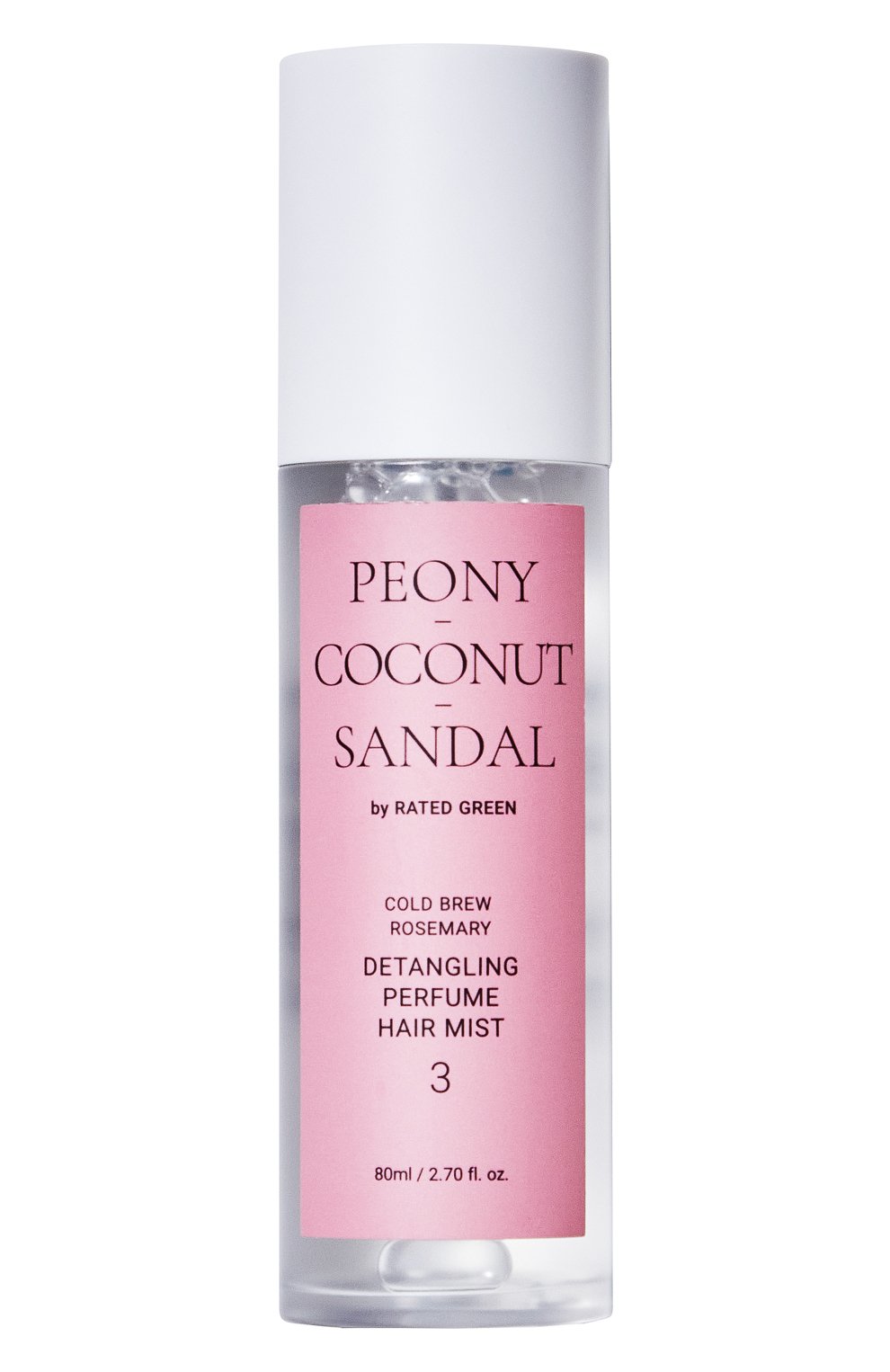 Разглаживающий парфюмированный спрей для волос  "пион, кокос, сандал" (80ml) RATED GREEN, арт. 8809514550610, фото 1