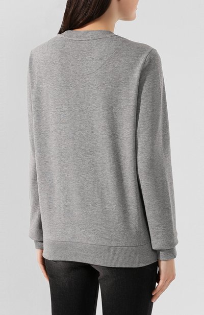 Хлопковый свитшот VERSACE JEANS COUTURE серого цвета по цене 15950 руб., арт. B6HUA774-UDP309 9B/30221, фото 4 Хлопковый свитшот VERSACE JEANS COUTURE, арт. B6HUA774-UDP309 9B/30221, фото 4