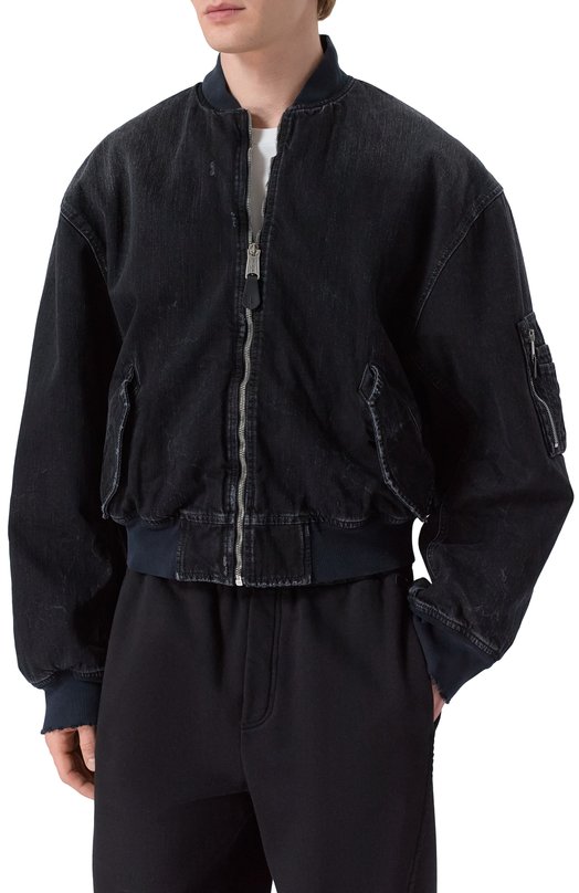 Джинсовый бомбер Balenciaga 850058/TTW67 Чёрный  850058/TTW67 Фото 3