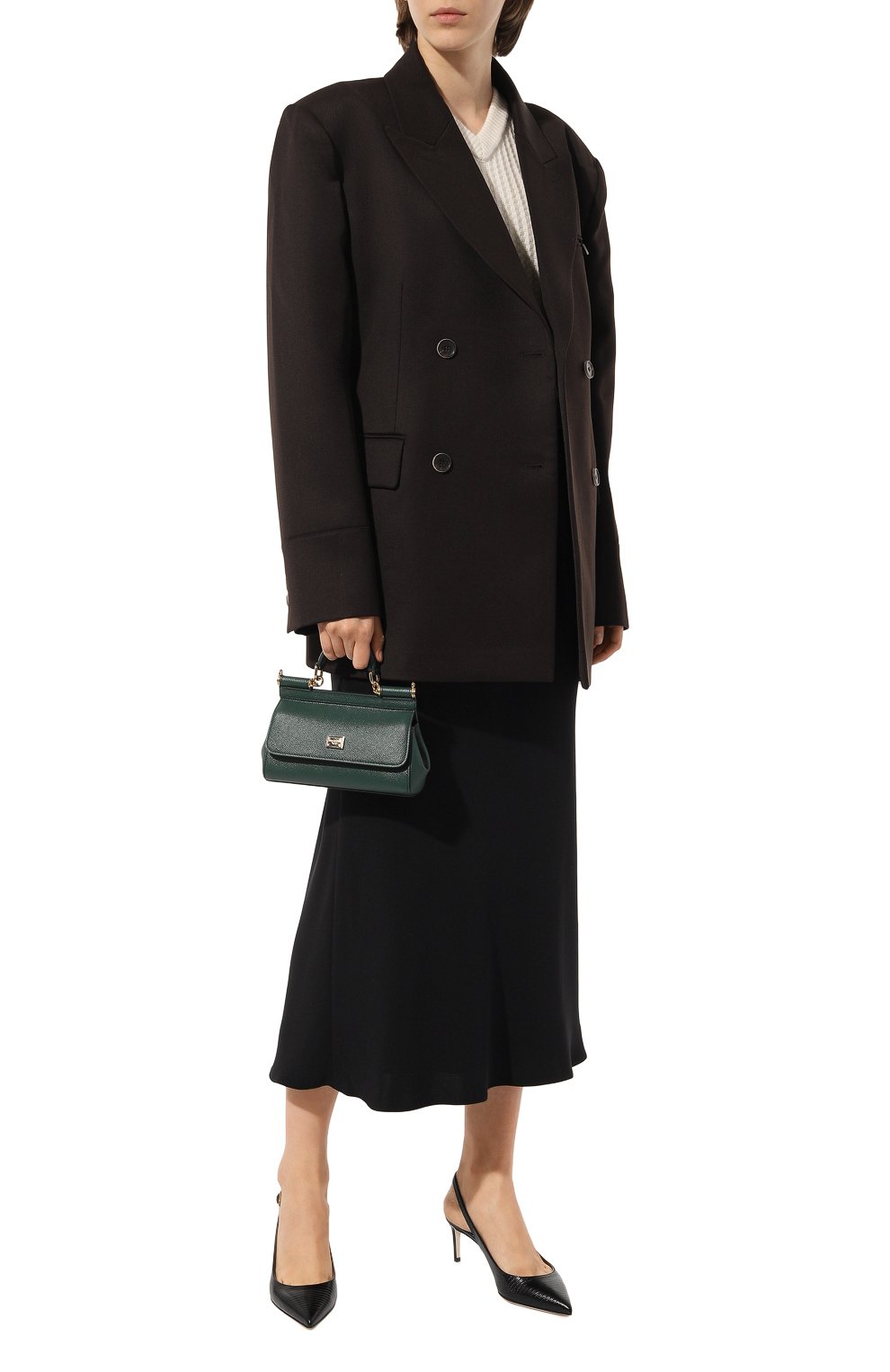 Сумка sicily small DOLCE & GABBANA темно-зеленого цвета по цене 154500 руб., арт. BB9116_BE9116/A1001_1, фото 7 Сумка sicily small DOLCE & GABBANA, арт. BB9116_BE9116/A1001_1, фото 7