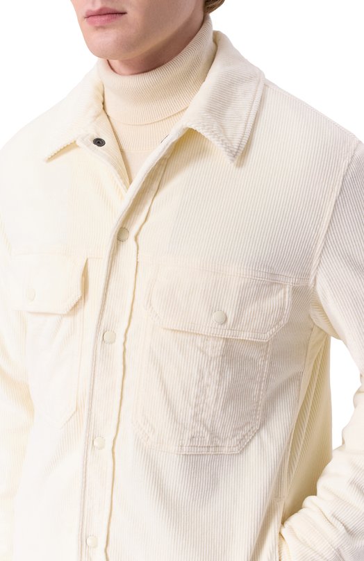 Вельветовая куртка-рубашка Jacob Cohen 25I P/JUR_ER013 001 S4248 TR Кремовый  25I P/JUR_ER013 001 S4248 TR Фото 5