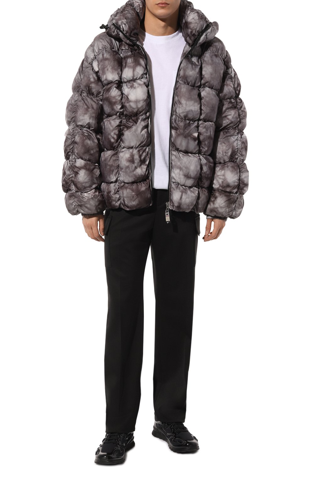 Пуховик DIESEL серого цвета по цене 65950 руб., арт. A06215/0DGAN, фото 2 Пуховик DIESEL, арт. A06215/0DGAN, фото 2