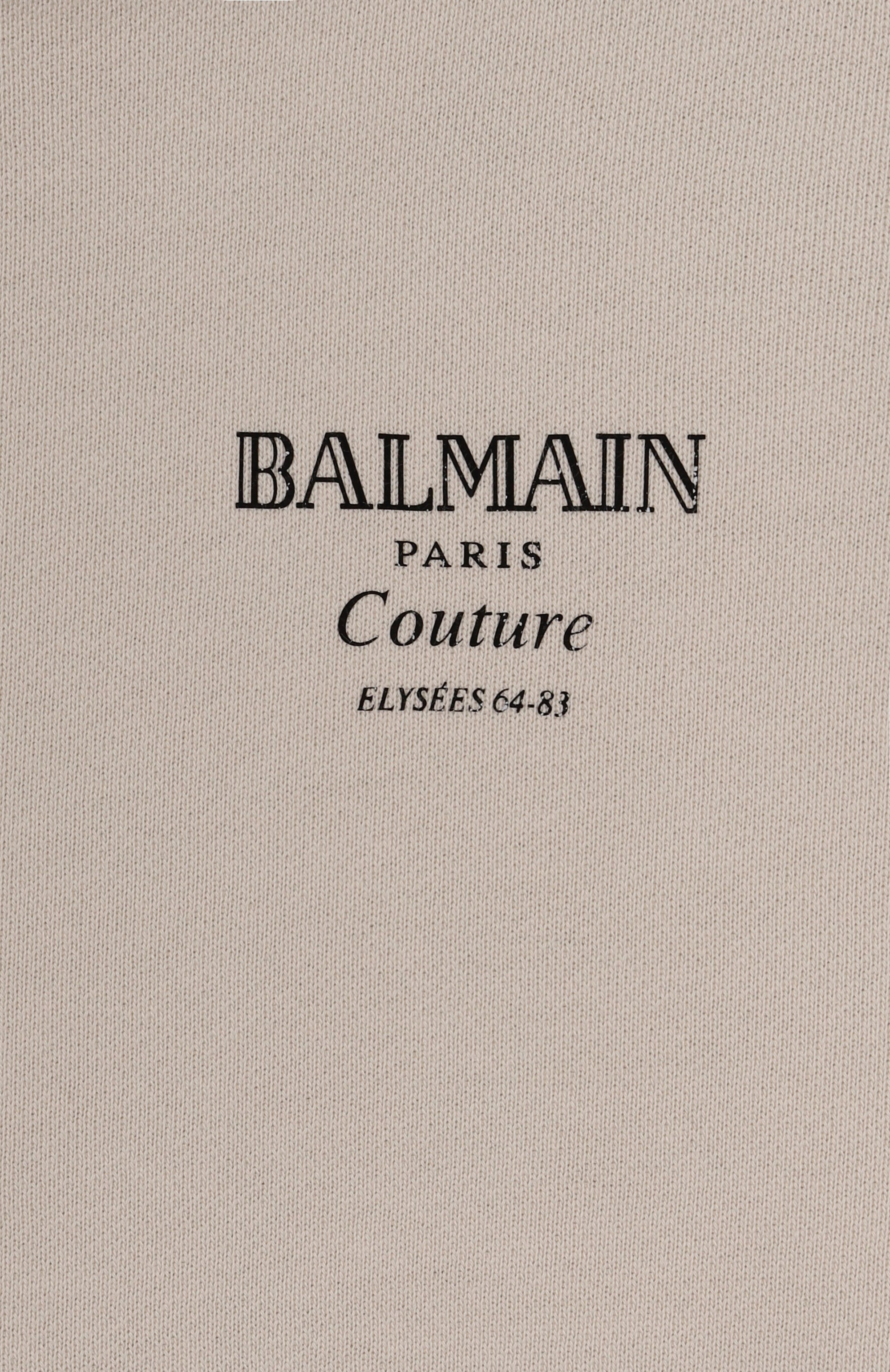 Хлопковая толстовка BALMAIN светло-серого цвета по цене 33800 руб., арт. BX4P50, фото 3 Хлопковая толстовка BALMAIN, арт. BX4P50, фото 3