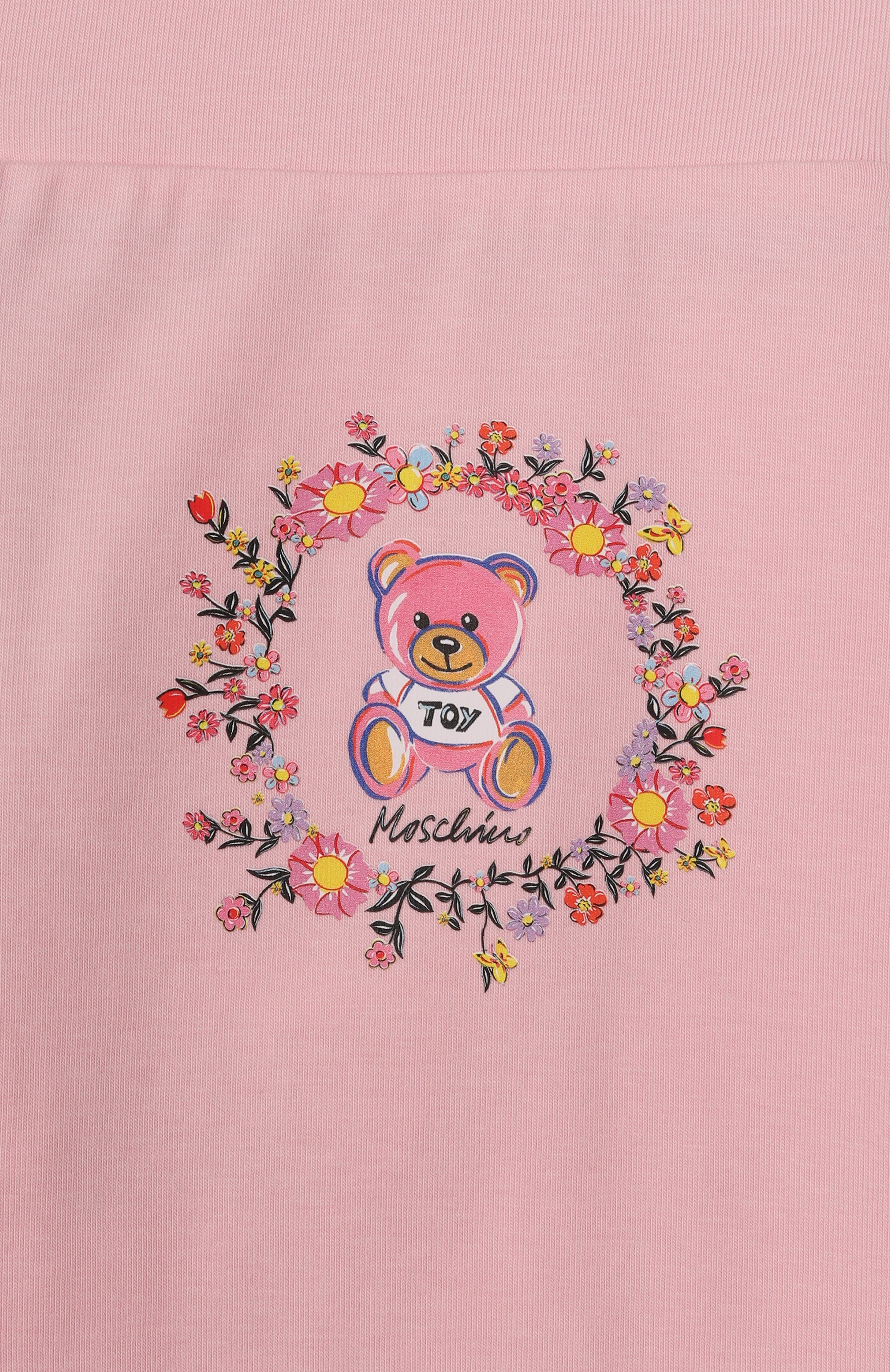 Хлопковые легинсы MOSCHINO светло-розового цвета по цене 7280 руб., арт. HFP04X/LBA10/4-8, фото 3 Хлопковые легинсы MOSCHINO, арт. HFP04X/LBA10/4-8, фото 3