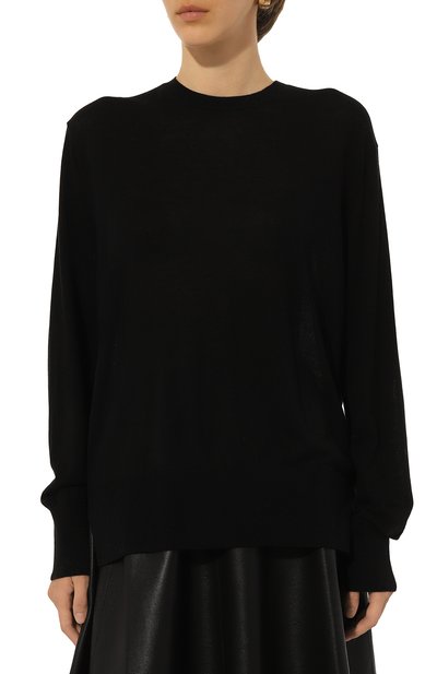 Пуловер из шелка и кашемира TOTEME черного цвета по цене 69100 руб., арт. 243-WRT0346-YA0084, фото 3 Пуловер из шелка и кашемира TOTEME, арт. 243-WRT0346-YA0084, фото 3