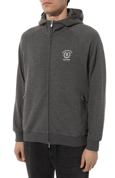 Толстовка из хлопка и шелка BRUNELLO CUCINELLI, арт. MTU22B2224, фото 3