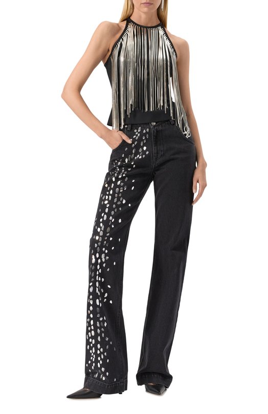 Шерстяной топ David Koma RE25DK09T EXCLUSIVE Чёрный  RE25DK09T EXCLUSIVE Фото 2