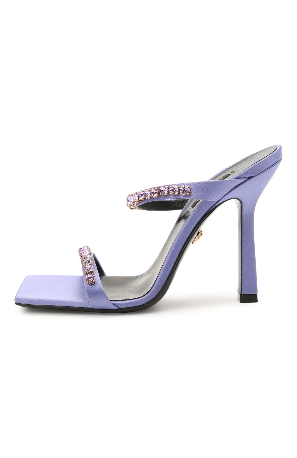 Текстильные мюли medusa VERSACE сиреневого цвета по цене 96350 руб., арт. DST6530/DRA67, фото 3 Текстильные мюли medusa VERSACE, арт. DST6530/DRA67, фото 3