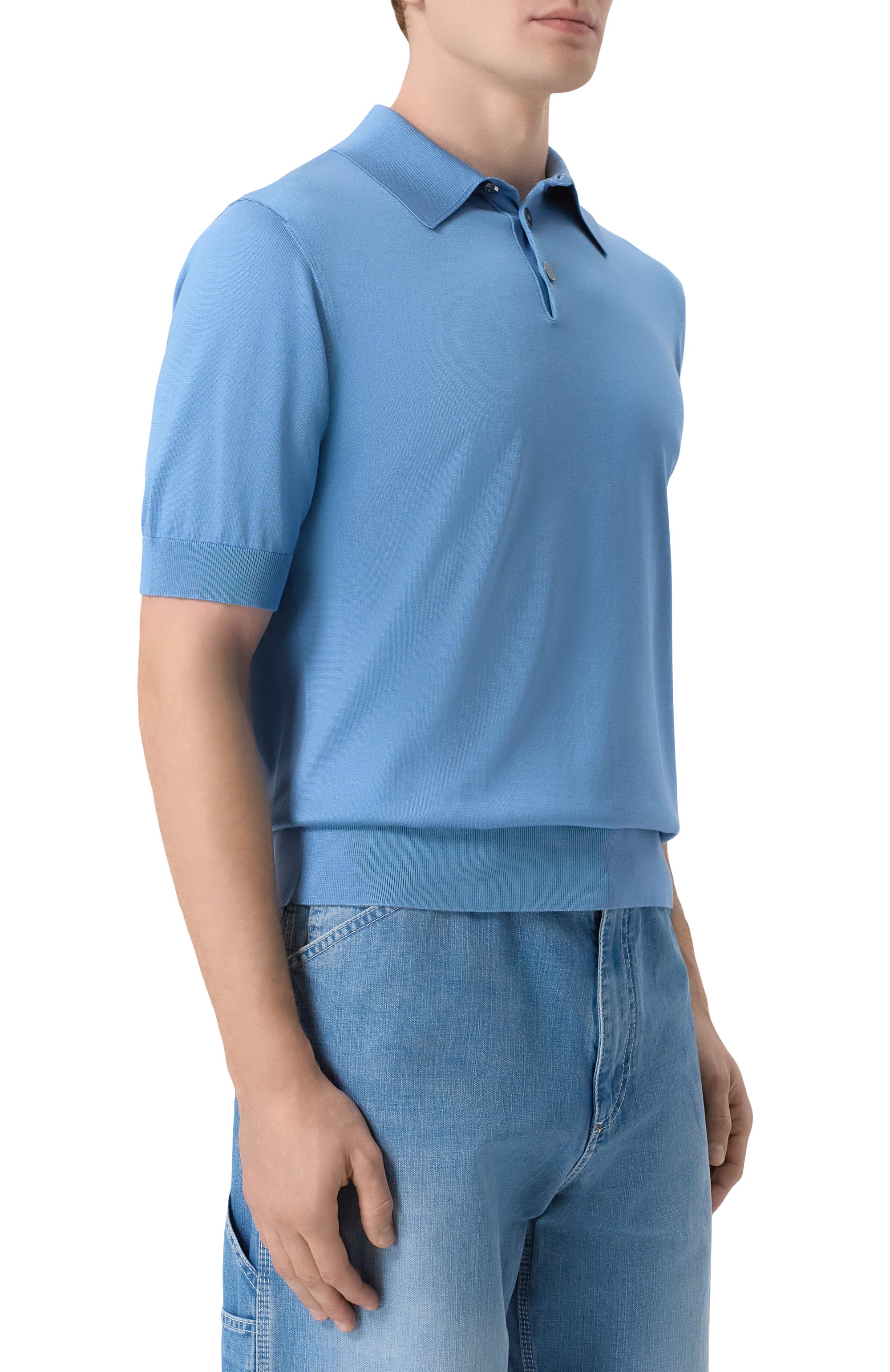 Шелковое поло DOLCE & GABBANA, арт. GXZ02Z/JBS05, фото 3