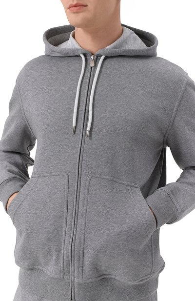 Толстовка из хлопка и кашемира BRUNELLO CUCINELLI, арт. MM8319069G, фото 5
