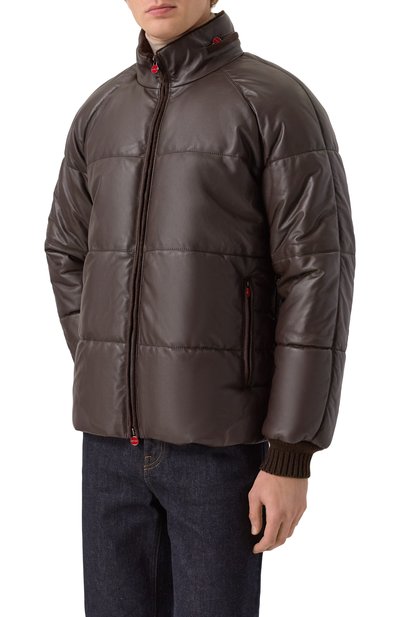 Кожаный пуховик KITON, арт. UW2238V0416H21, фото 3