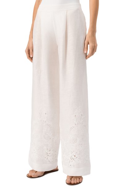 Льняные брюки ERMANNO SCERVINO, арт. D464P302NZR, фото 3