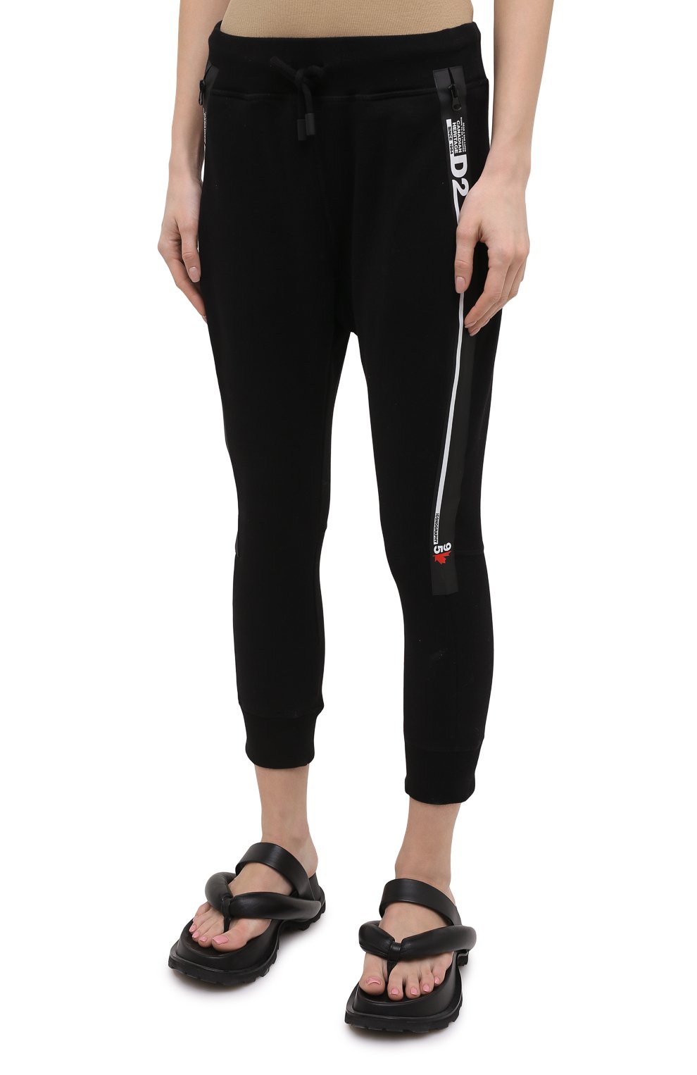 Хлопковые брюки DSQUARED2 черного цвета по цене 45650 руб., арт. S75KB0197/S25042, фото 3 Хлопковые брюки DSQUARED2, арт. S75KB0197/S25042, фото 3