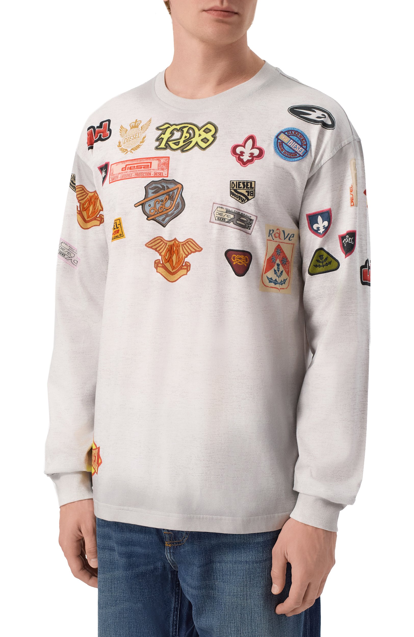 Хлопковый лонгслив DIESEL, арт. A22698/0PLDJ, фото 3