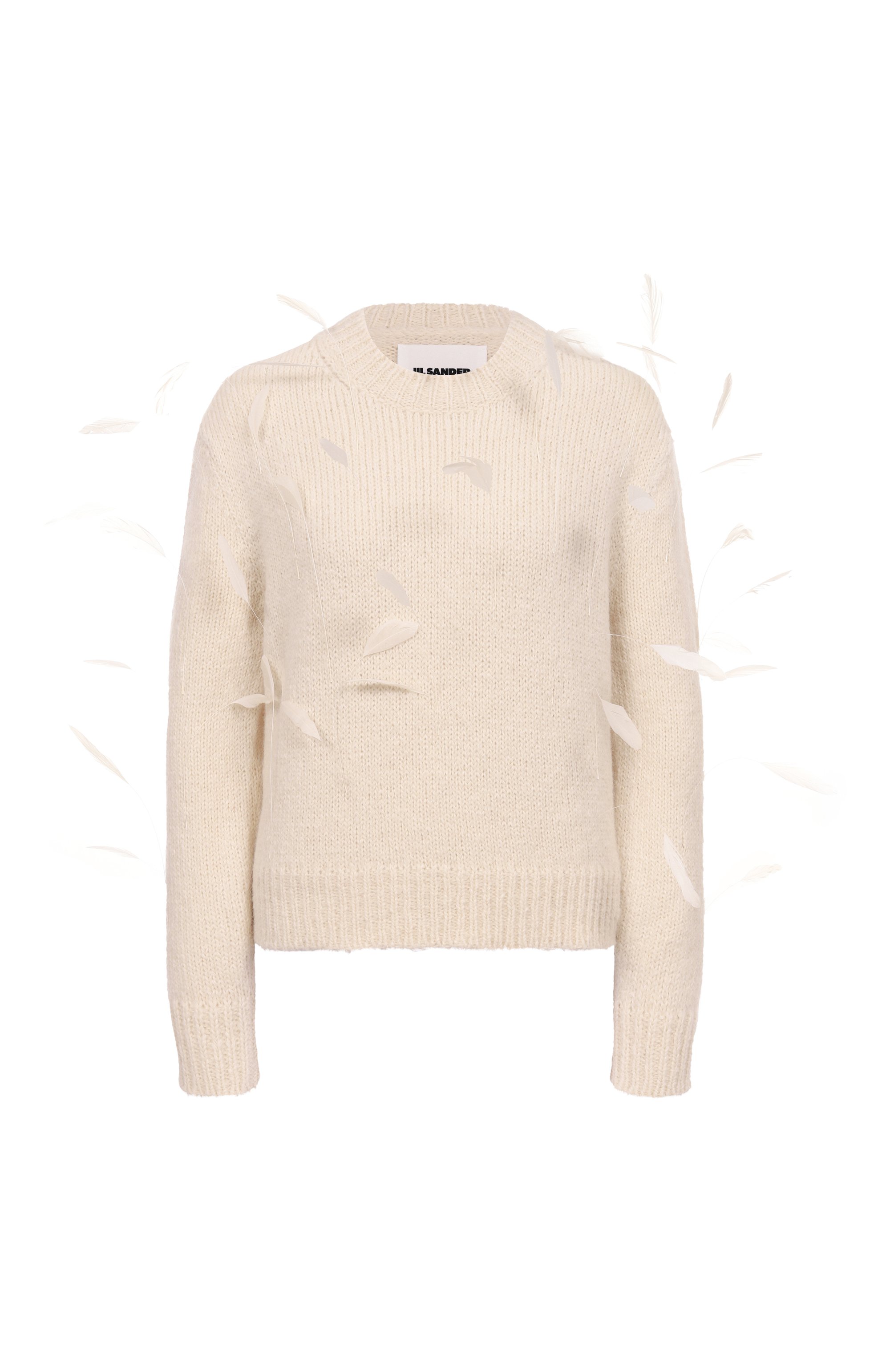 Шерстяной свитер JIL SANDER кремового цвета по цене 343000 руб., арт. J03GP0179/J14810, фото 1 Шерстяной свитер JIL SANDER, арт. J03GP0179/J14810, фото 1