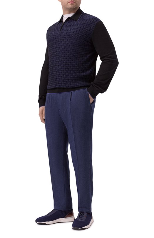 Брюки из шерсти и кашемира Stefano Ricci M1T5300013/WC001T Синий  M1T5300013/WC001T Фото 2