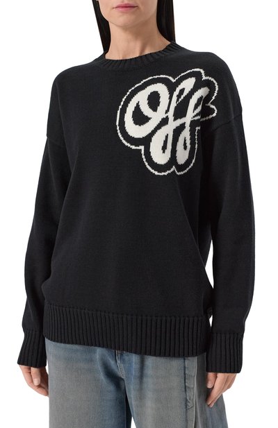 Свитер из хлопка и кашемира OFF-WHITE, арт. 0WHE109S25KNI0011001, фото 3