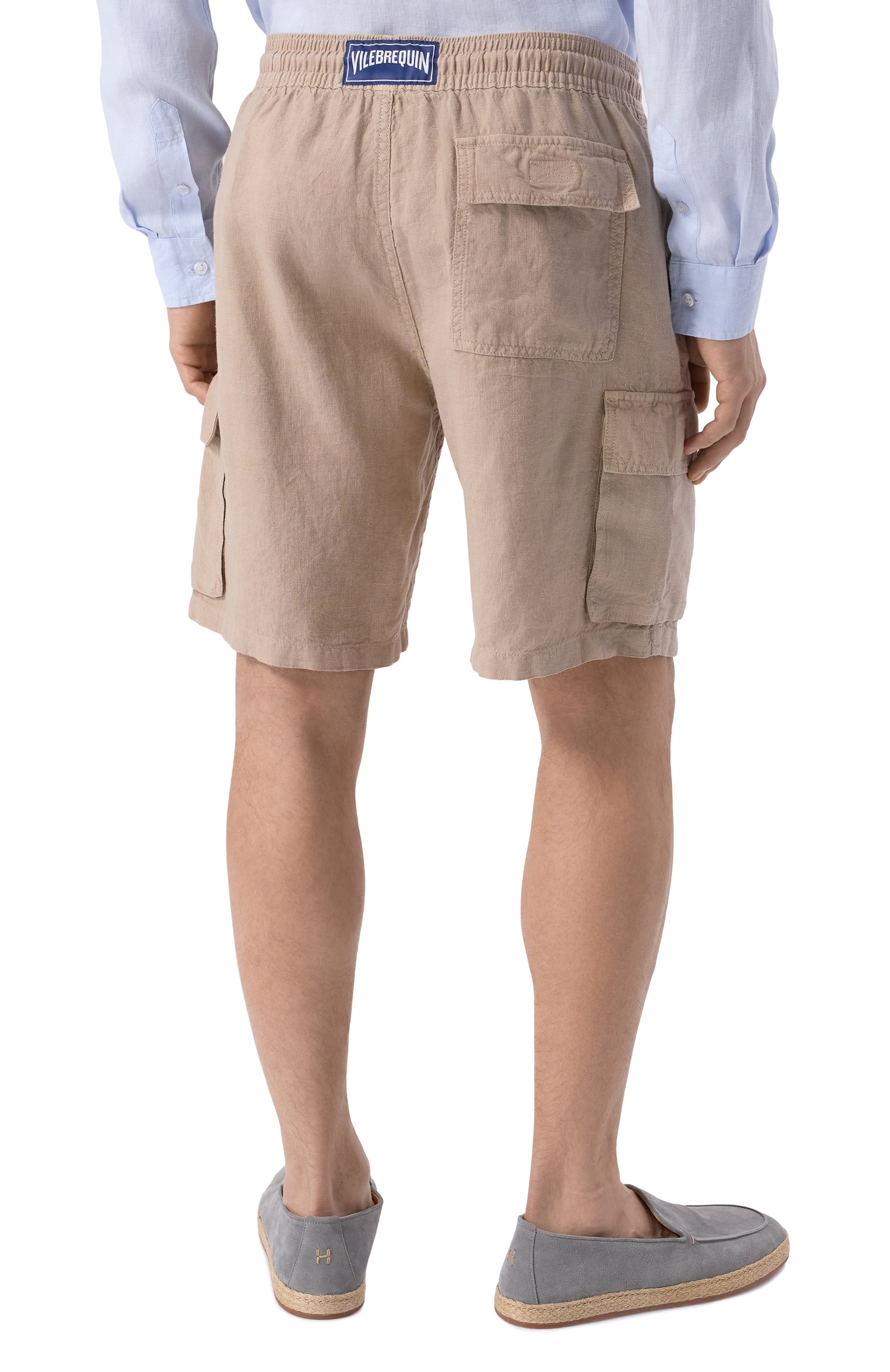 Льняные шорты VILEBREQUIN бежевого цвета по цене 31700 руб., арт. BAIE/U3U01, фото 4 Льняные шорты VILEBREQUIN, арт. BAIE/U3U01, фото 4