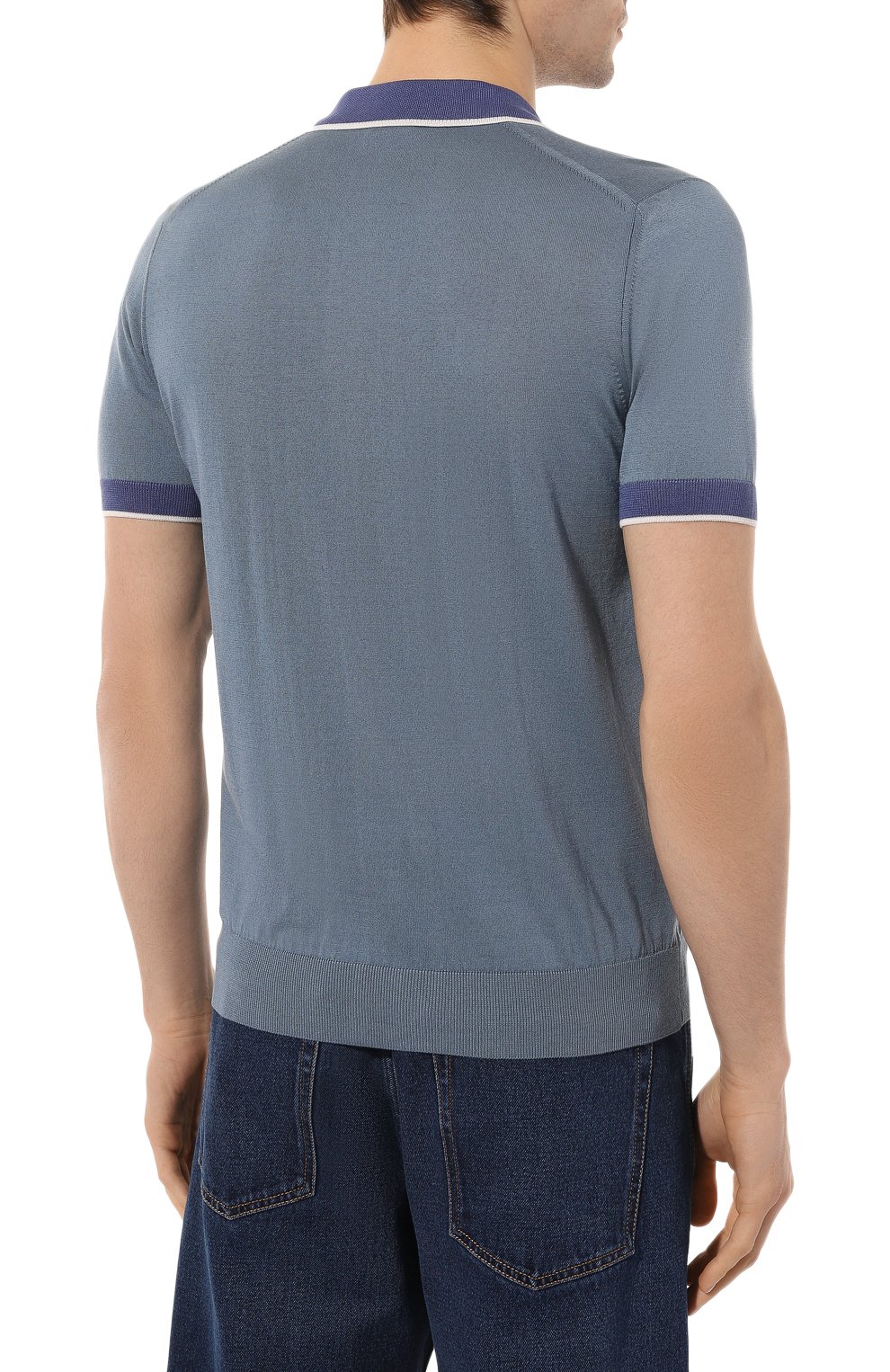 Поло из шелка и хлопка PAL ZILERI, арт. W3M0U334/IM747, фото 4