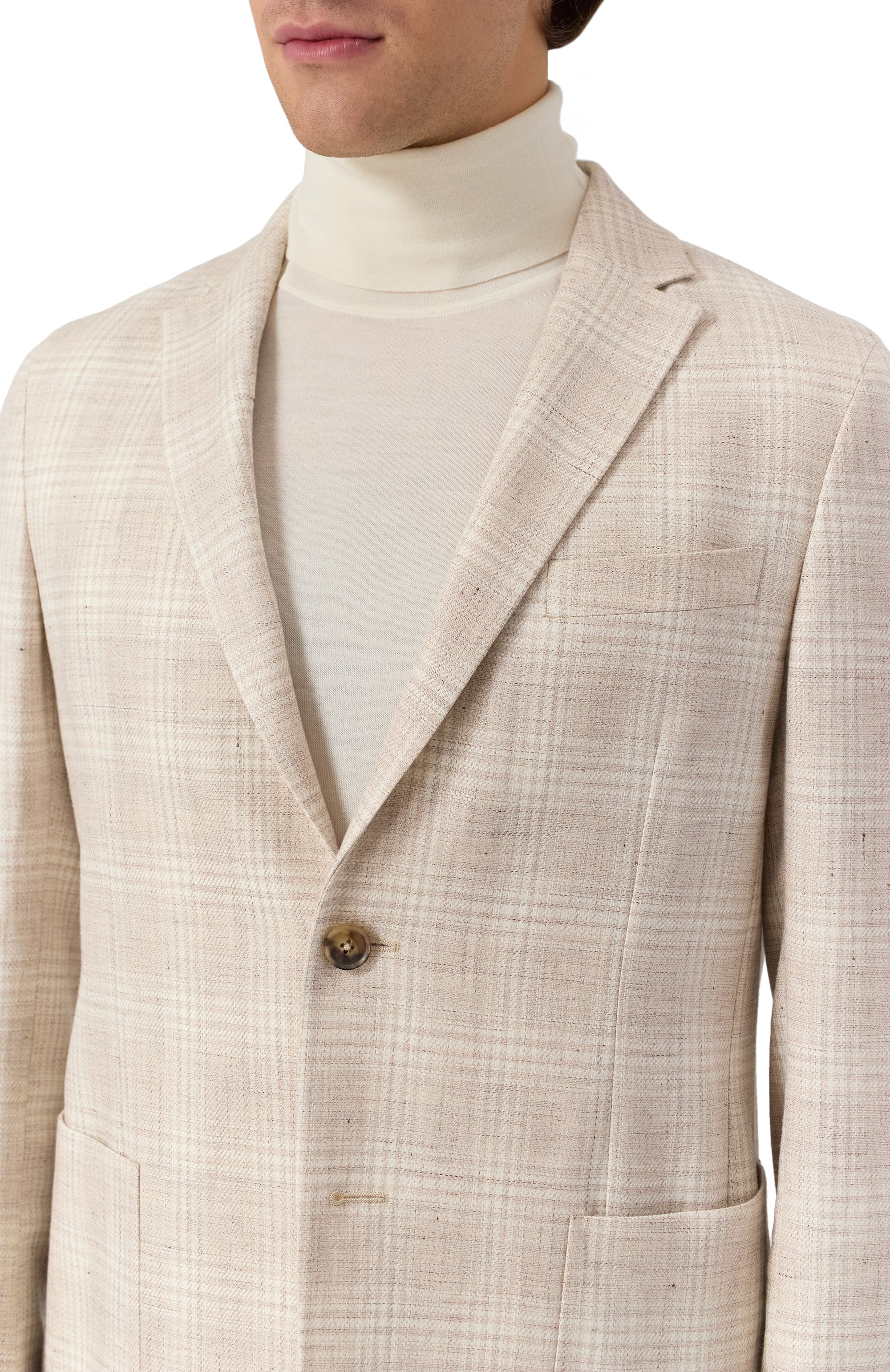 Пиджак изо льна и хлопка ZEGNA, арт. 1D7SG0/976704A9, фото 6