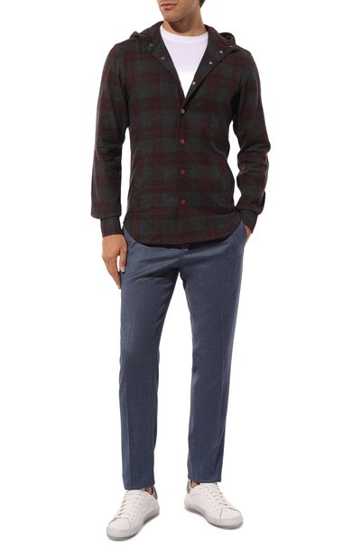 Хлопковая рубашка KITON разноцветного цвета по цене 85700 руб., арт. UMCMARH0907503, фото 2 Хлопковая рубашка KITON, арт. UMCMARH0907503, фото 2