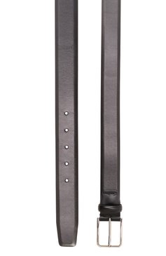 Мужской кожаный ремень SANTONI темно-серого цвета, арт. CM35VS003B91EVVD | Фото 3 (Нос: Не проставлено; Материал: Натуральная кожа; Случай: Формальный)