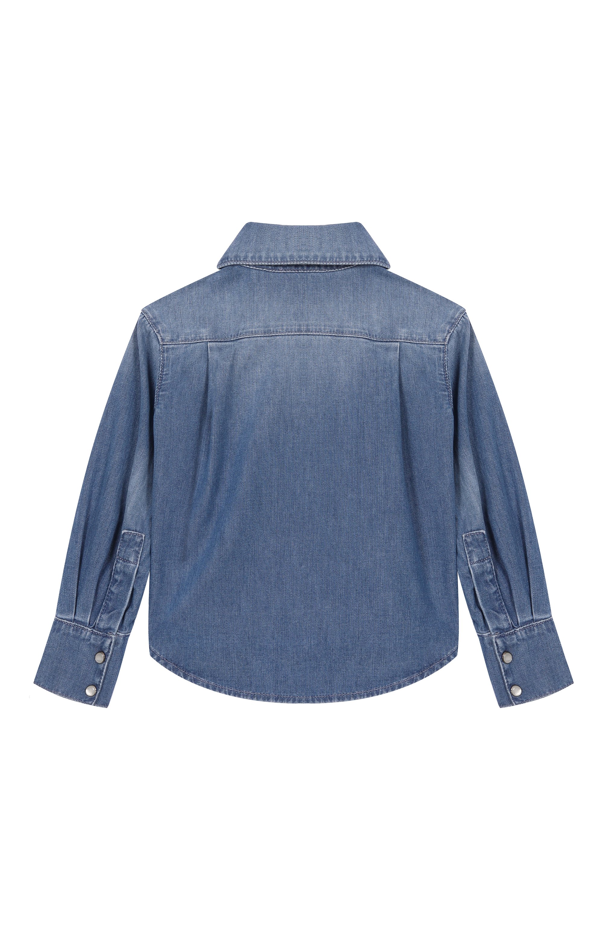 Джинсовая рубашка DOLCE & GABBANA синего цвета по цене 44150 руб., арт. L56S66/LDD84, фото 2 Джинсовая рубашка DOLCE & GABBANA, арт. L56S66/LDD84, фото 2