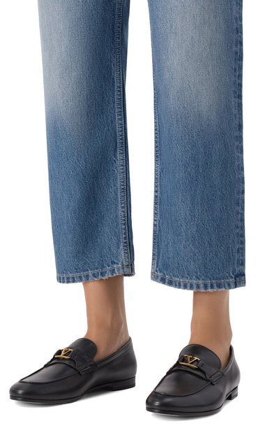 Кожаные лоферы vlogo VALENTINO черного цвета по цене 113000 руб., арт. 9W2S0QD5/EJC, фото 2 Кожаные лоферы vlogo VALENTINO, арт. 9W2S0QD5/EJC, фото 2