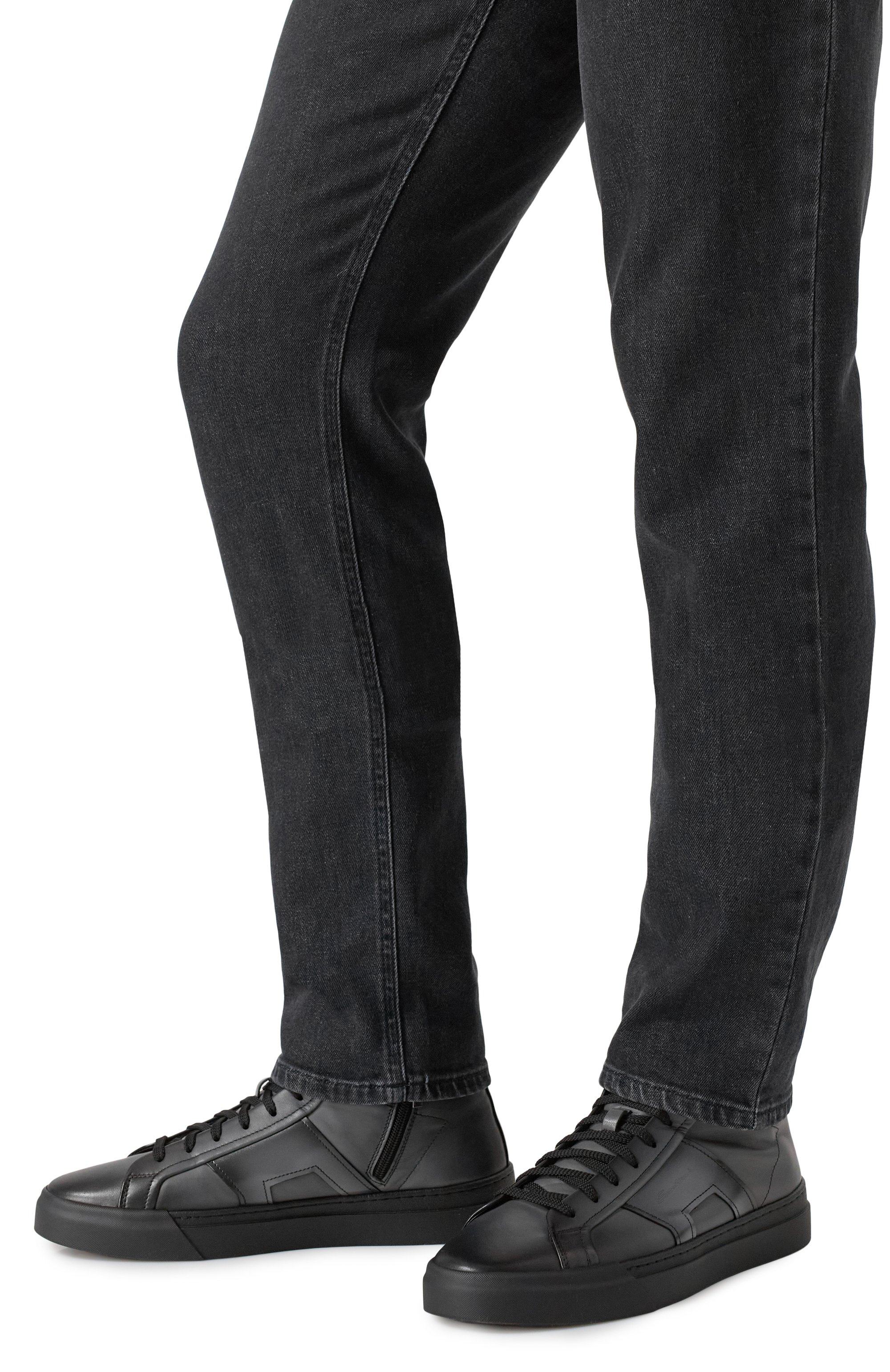 Кожаные кеды gloria SANTONI, арт. MBGG22025NE0RG0N, фото 3