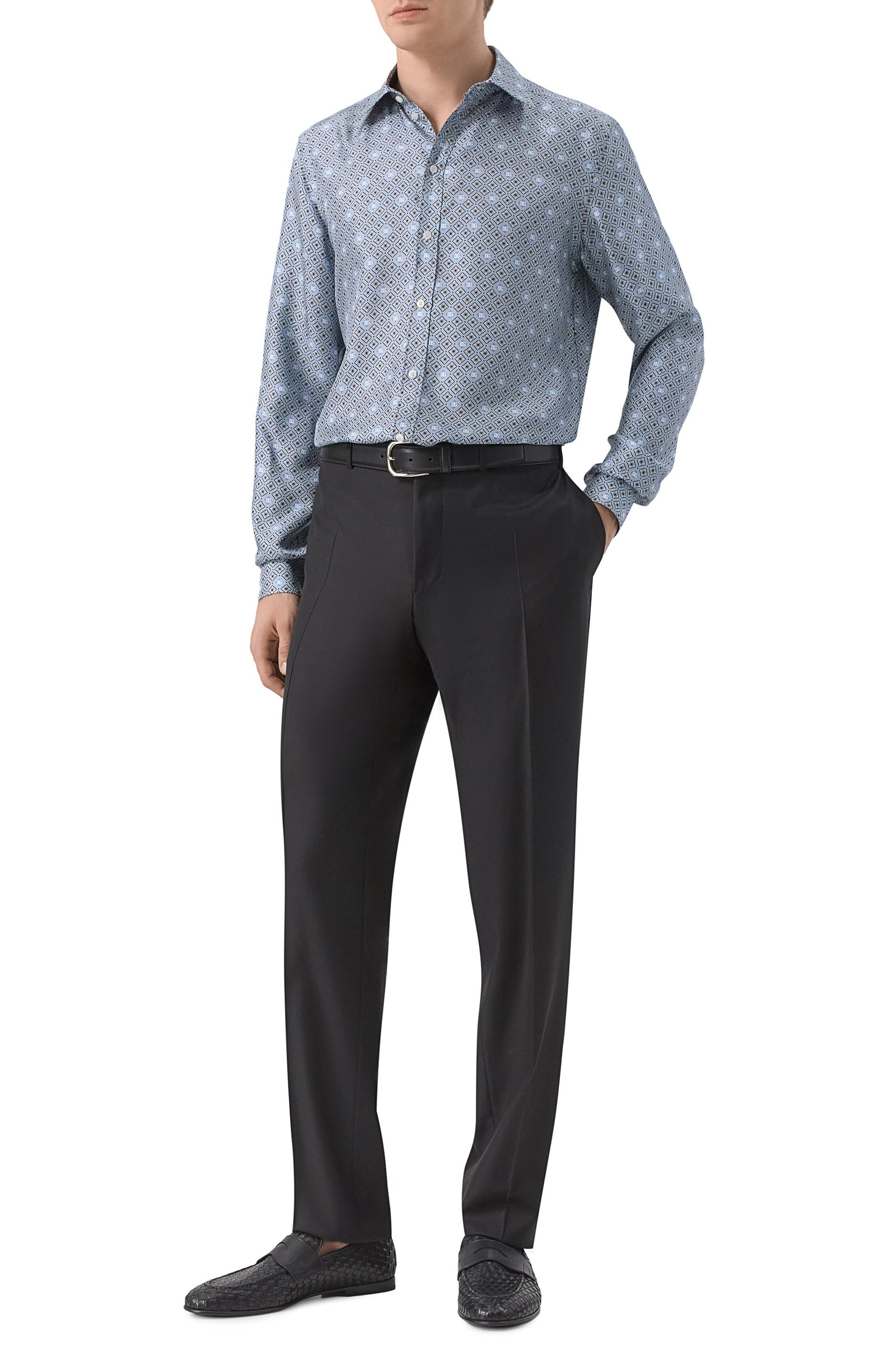 Шерстяные брюки CANALI черного цвета по цене 55750 руб., арт. 71019/AS10315_001, фото 2 Шерстяные брюки CANALI, арт. 71019/AS10315_001, фото 2