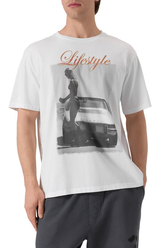 Хлопковая футболка Bisibiglio LIFESTYLE CAR Белый  LIFESTYLE CAR Фото 3