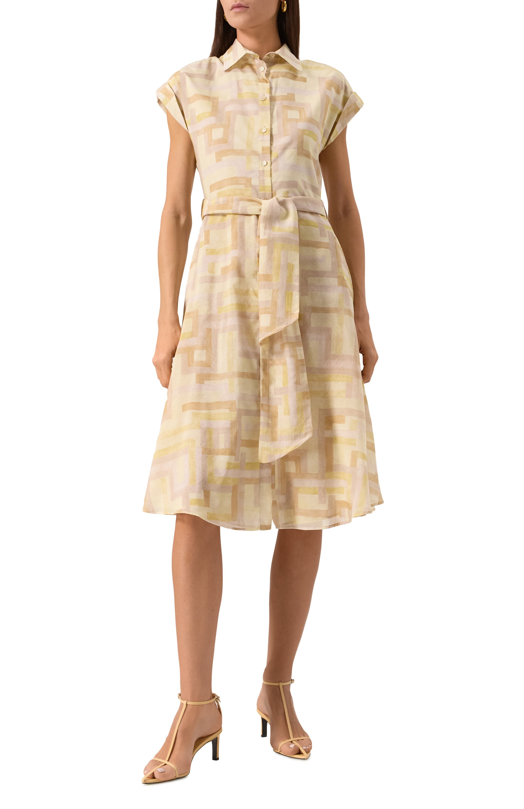 Платье из хлопка и шелка KITON, арт. D59313K0927E02, фото 3