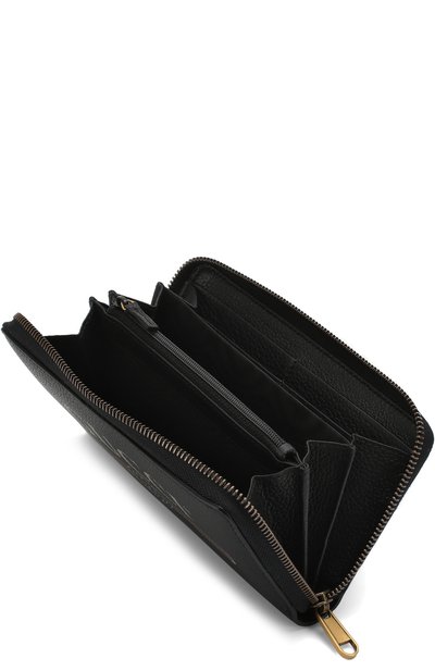 Кожаное портмоне на молнии с отделениями для кредитных карт и монет GUCCI, арт. 496317/0GCAT, фото 3