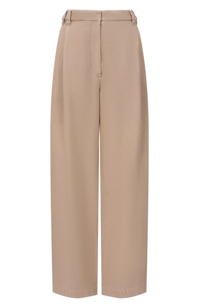Женские брюки из хлопка и льна BRUNELLO CUCINELLI, арт. ML996P5896