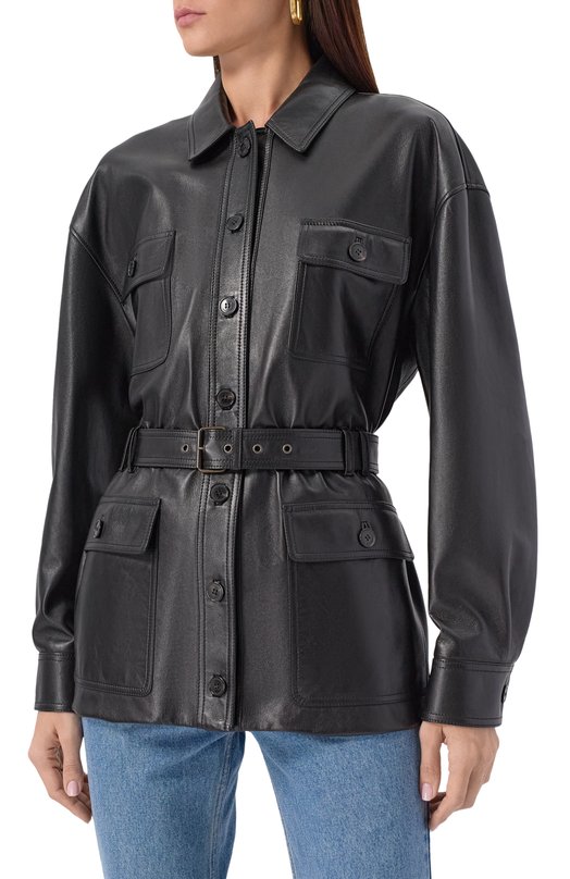 Кожаная куртка Saint Laurent 815253/YC2TF Чёрный  815253/YC2TF Фото 3