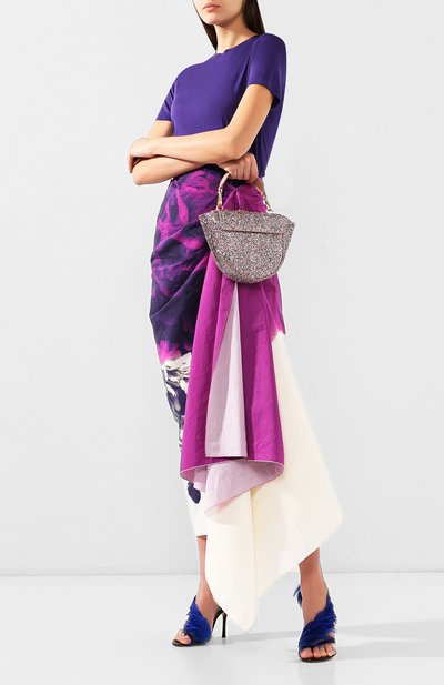 Сумка hortensia mini WANDLER разноцветного цвета по цене 87350 руб., арт. H0RTENSIA BAG MINI/GLITTER GAS0LINE, фото 2 Сумка hortensia mini WANDLER, арт. H0RTENSIA BAG MINI/GLITTER GAS0LINE, фото 2