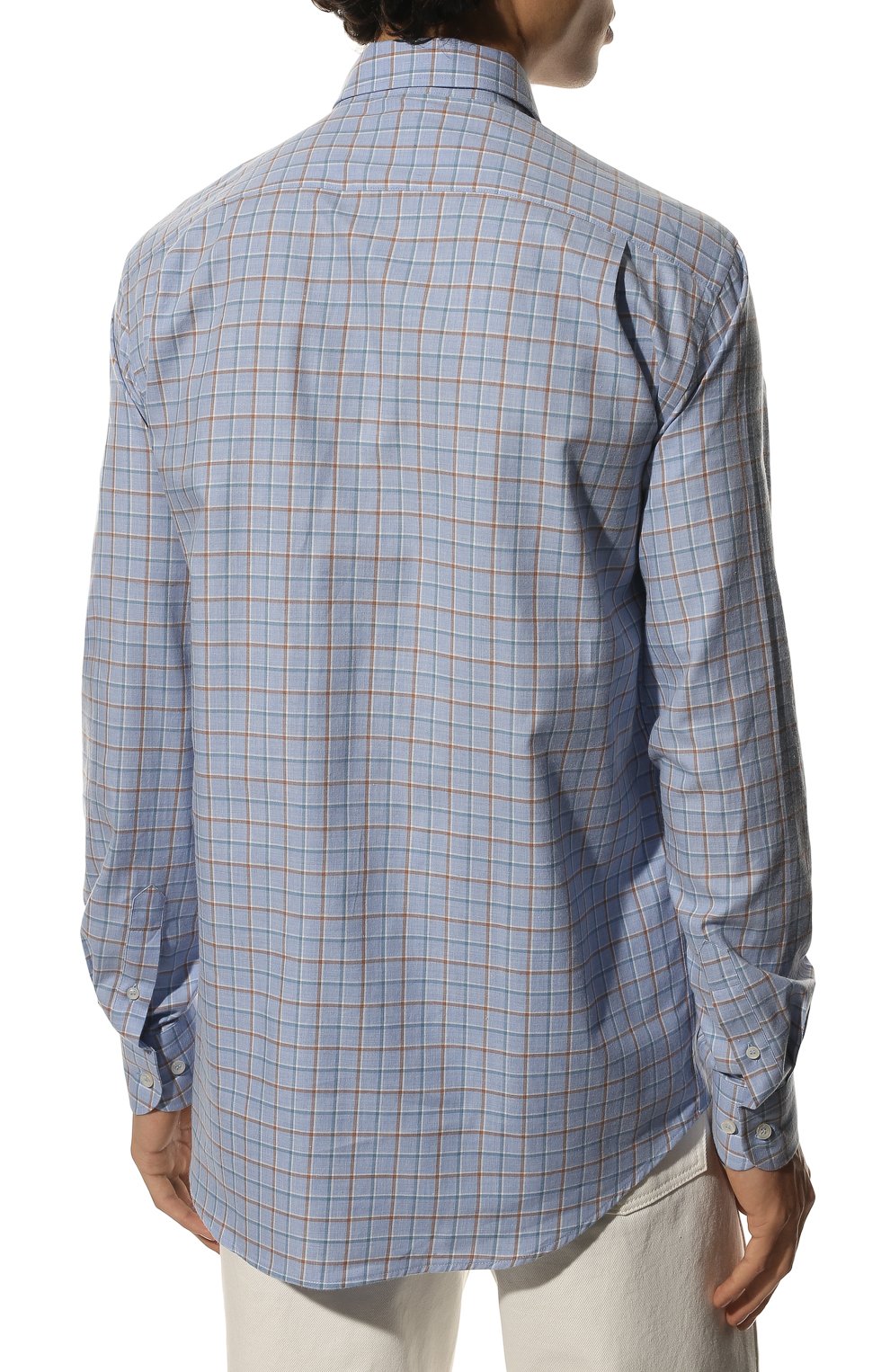 Хлопковая рубашка PAUL&SHARK голубого цвета по цене 25550 руб., арт. 12313096J/C00, фото 4 Хлопковая рубашка PAUL&SHARK, арт. 12313096J/C00, фото 4