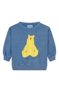 Детский хлопковый свитшот BOBO CHOSES тёмно-голубого цвета, арт. B125AC036 | Фото 1 (Материал внешний: Хлопок; Рукава: Длинные; Мальчики Кросс-КТ: Свитшот-одежда; Ростовка одежда: 5 лет | 110 см, 6 лет | 116 см, 9 лет | 134 см, 3 года | 98 см)