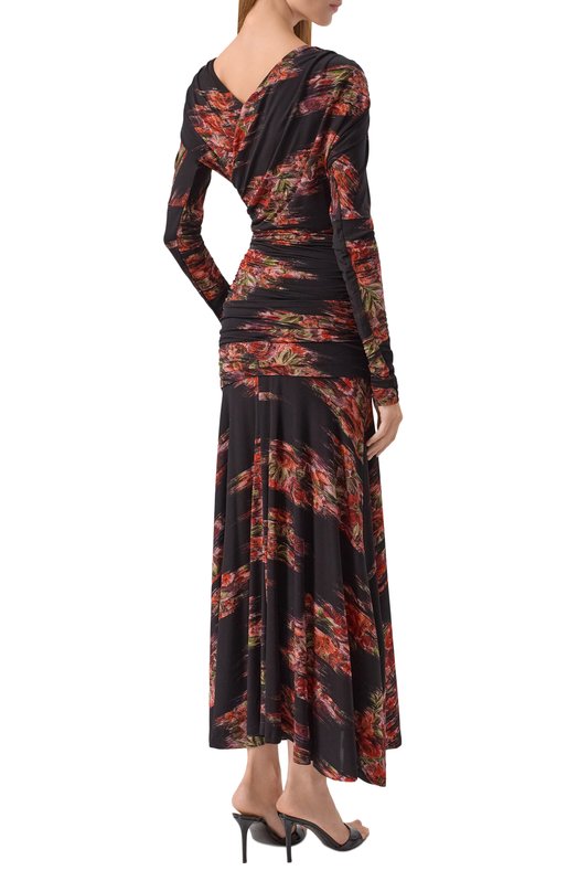 Платье из вискозы Ganni T4380 Чёрный  T4380 Фото 3