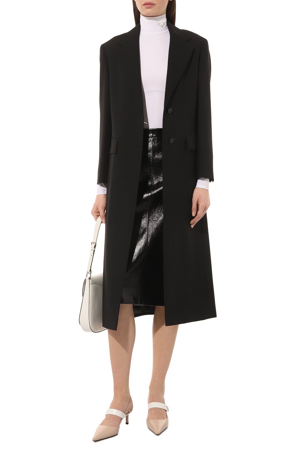 Кожаные туфли PRADA бежевого цвета по цене 92000 руб., арт. 1I322M-AZ3-F062Z-055, фото 2 Кожаные туфли PRADA, арт. 1I322M-AZ3-F062Z-055, фото 2