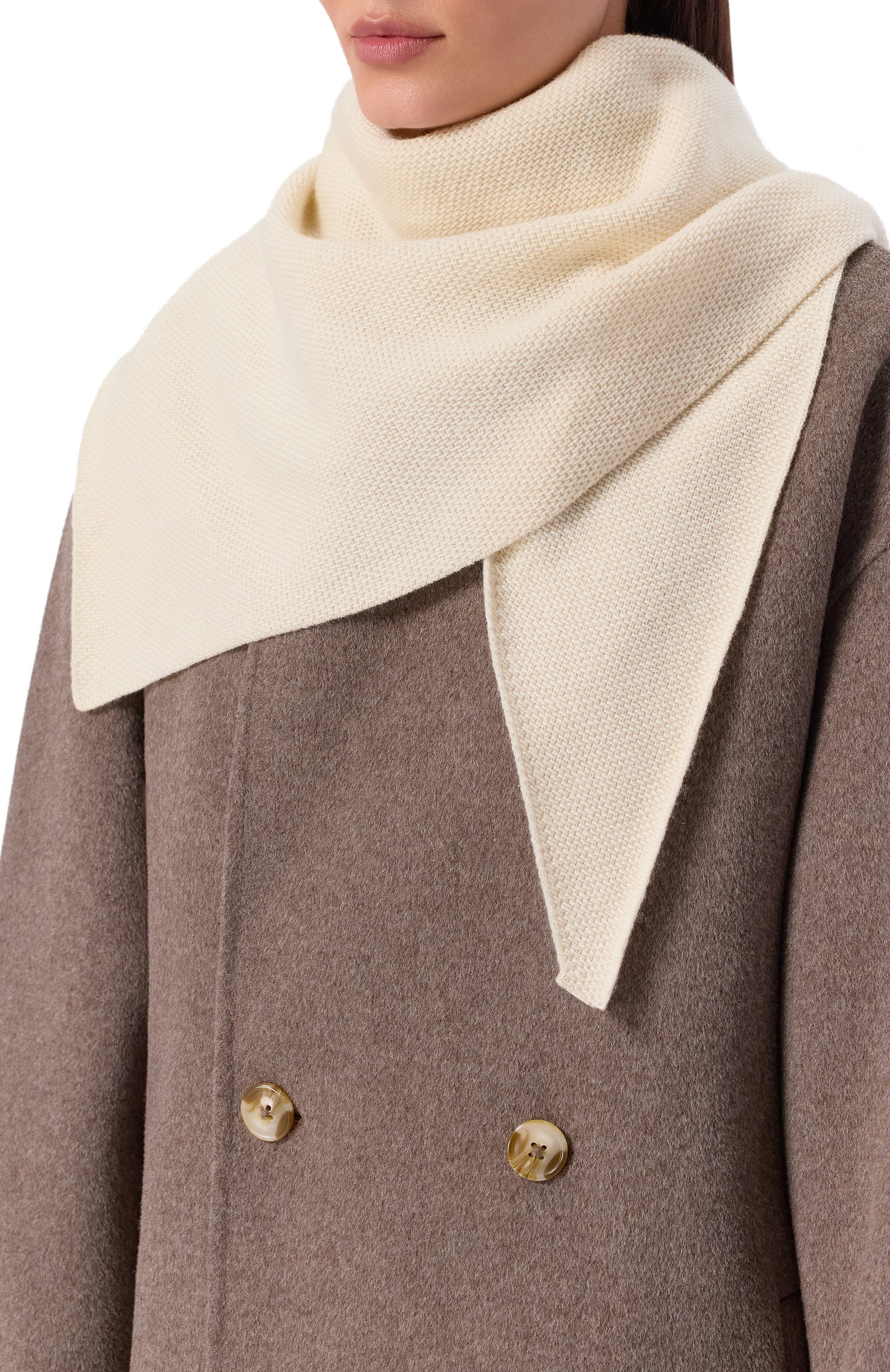 Кашемировый шарф INVERNI кремового цвета по цене 38600 руб., арт. 6749SM, фото 2 Кашемировый шарф INVERNI, арт. 6749SM, фото 2