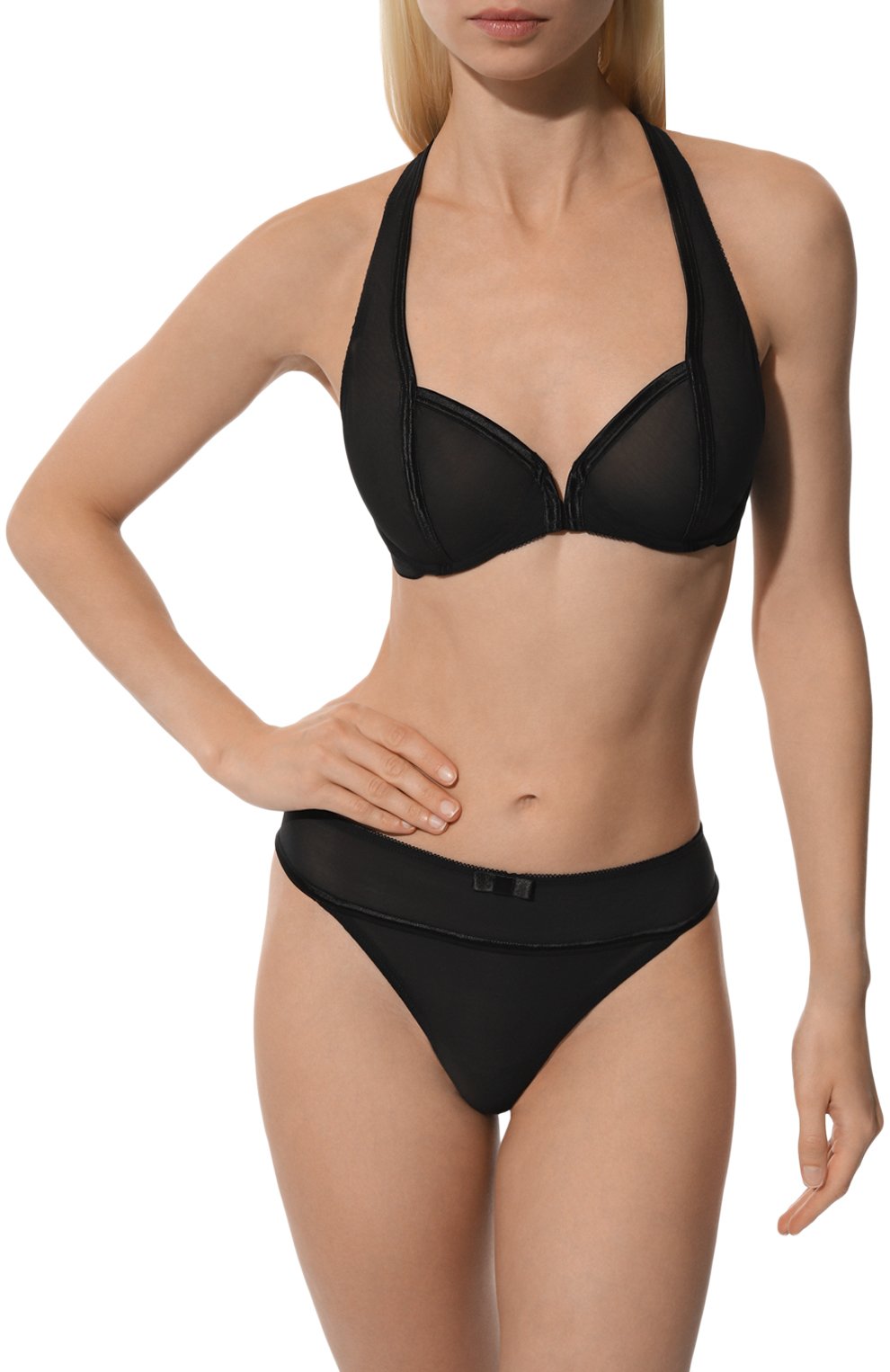 Бюстгальтер с плотной чашкой CHANTAL THOMASS черного цвета по цене 15350 руб., арт. T220430, фото 2 Бюстгальтер с плотной чашкой CHANTAL THOMASS, арт. T220430, фото 2