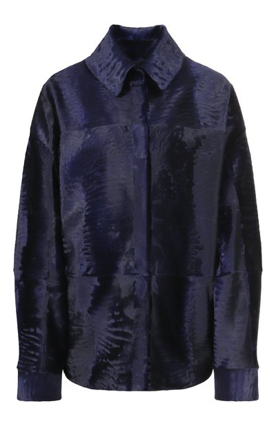 Женская рубашка из свакары MVST, арт. M022/KARAKULCHA NAVY