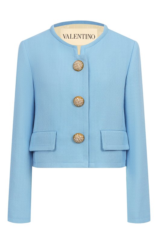 Жакет из вискозы Valentino 7B3CE4K0/98T Голубой 7B3CE4K0/98T
