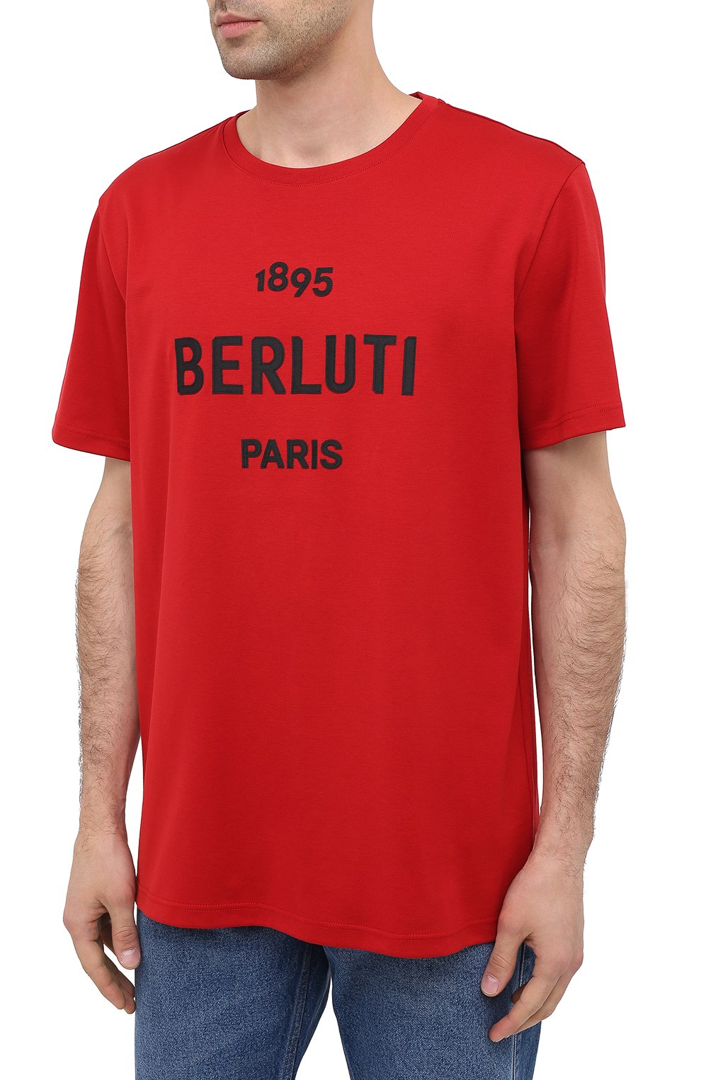 Хлопковая футболка BERLUTI, арт. R18JRS50-002, фото 3