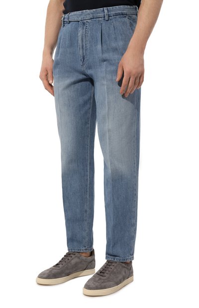 Джинсы leisure fit BRUNELLO CUCINELLI синего цвета по цене 95050 руб., арт. M0Z37B2254, фото 3 Джинсы leisure fit BRUNELLO CUCINELLI, арт. M0Z37B2254, фото 3