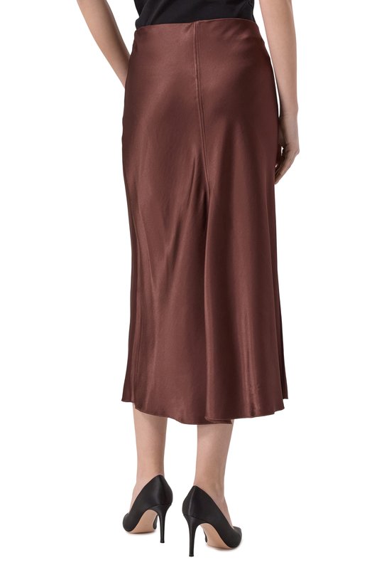 Атласная юбка Noble&Brulee NB129/08092025/2 Коричневый  NB129/08092025/2 Фото 4