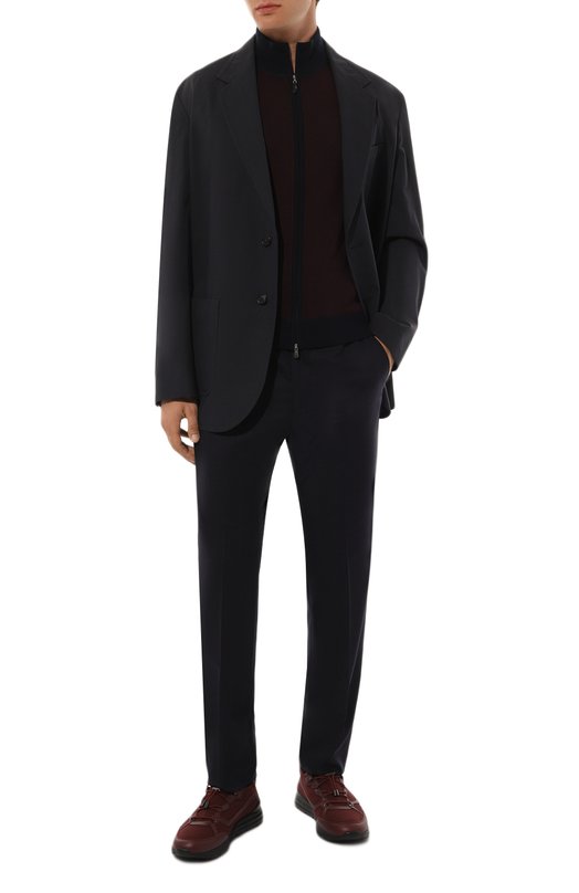 Шерстяные брюки Corneliani 944L25-9418111 Синий  944L25-9418111 Фото 2